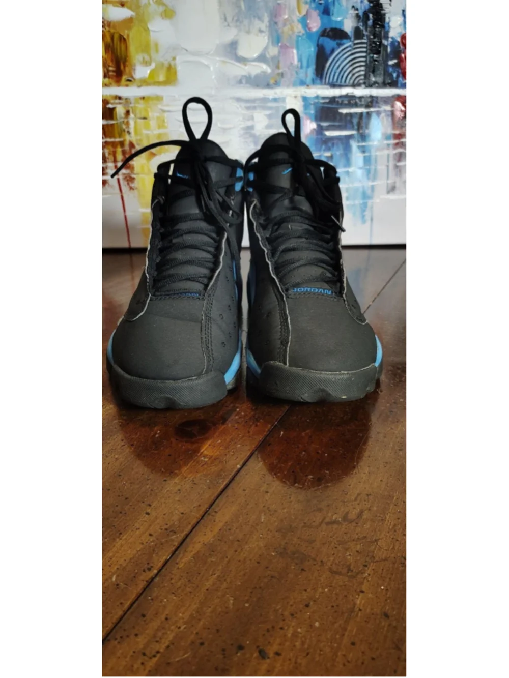 Air Jordan 13 Retro Shoes Mens Size 11 Black Blue Basketball Sneakers 414571-030
